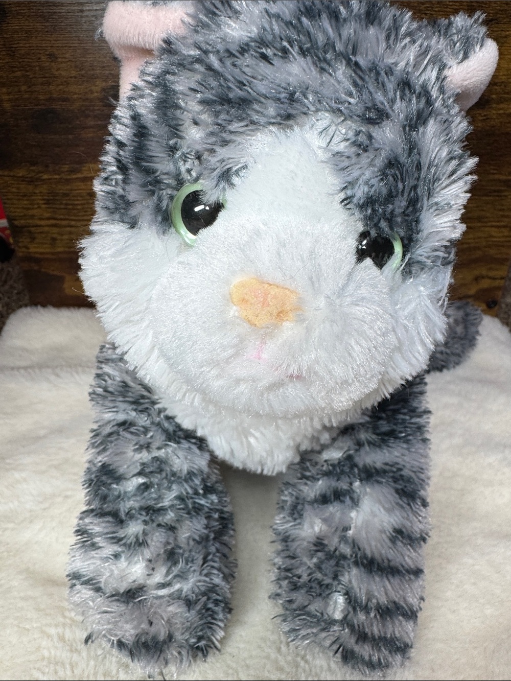 Aurora Tabby Cat Plush Floppy Vintage Stuffed Animal Lovey Kitty